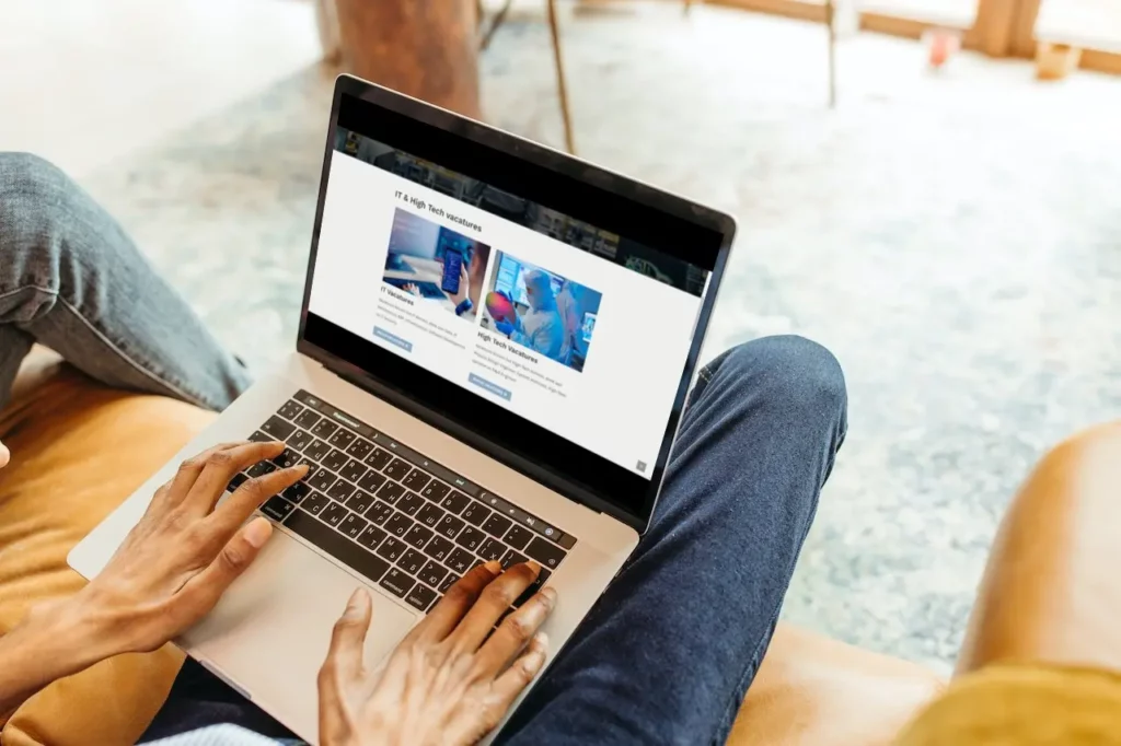 Werken bij website voorbeeld